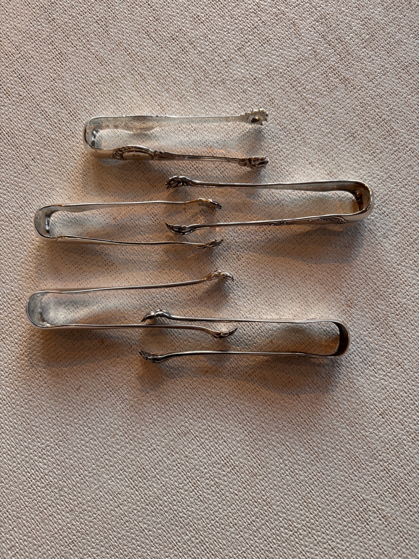 Silver Plated Vintage French Lion Paw Tong, Rococo Motif