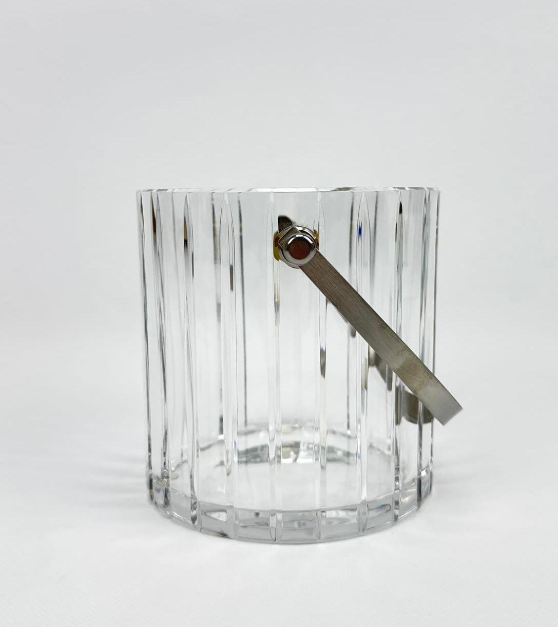 WHLSL Baccarat harmonie crystal small ice bucket with handle