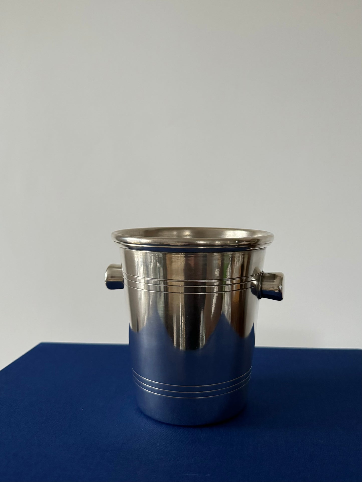 Heavy Silver Plated individual vintage art deco ice buckets 4.5” H