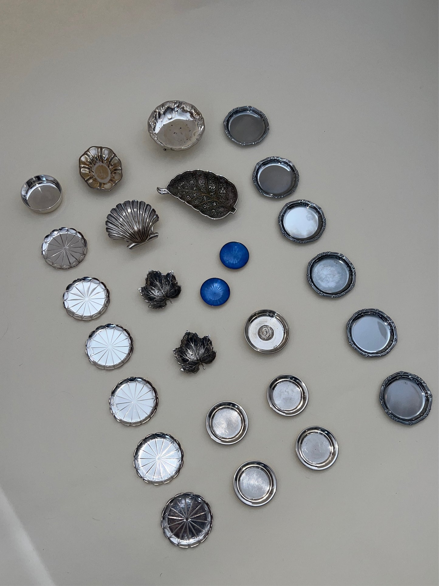 Early 20th Century Simple Silver Trinket Tray Tea Bag Dish