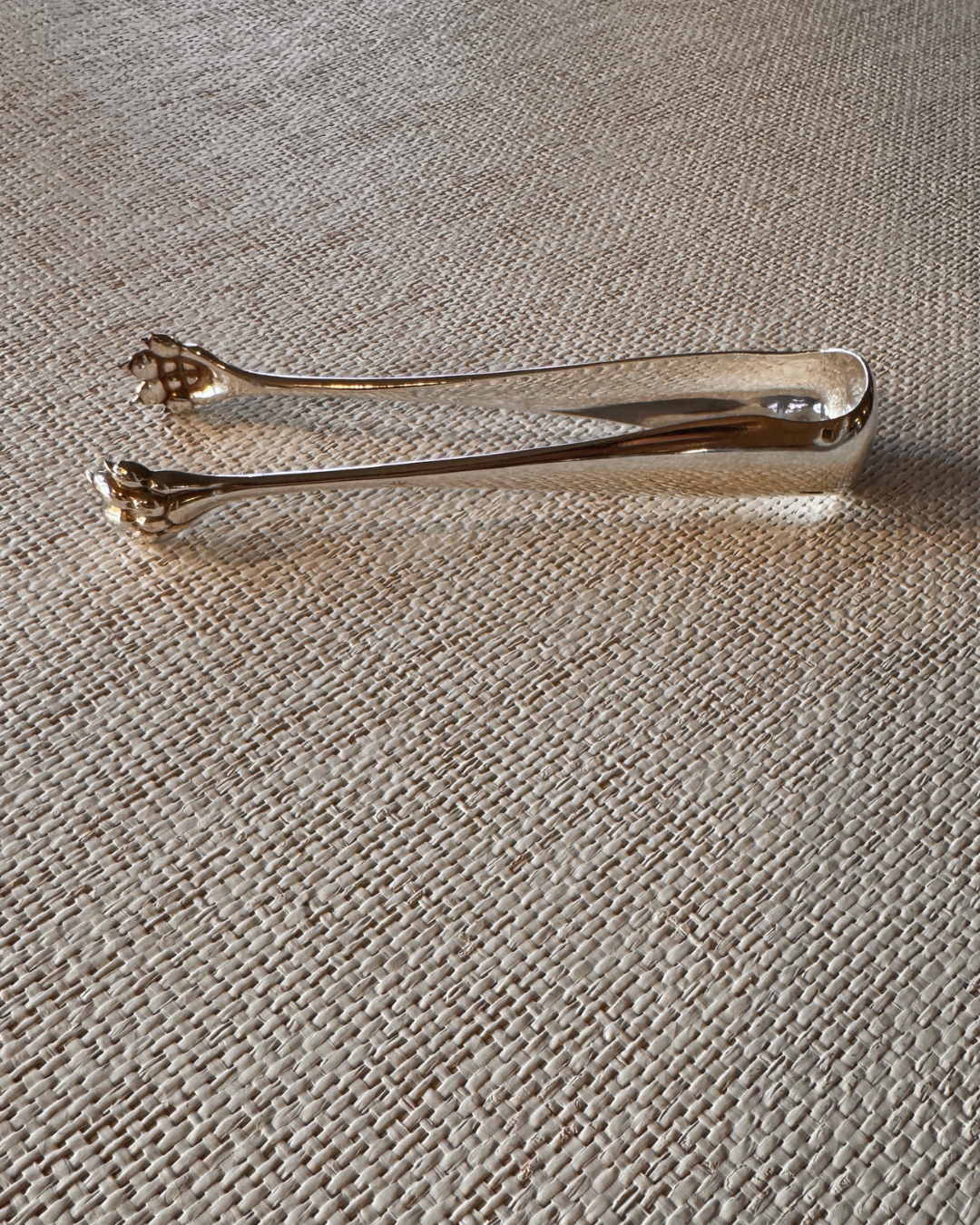 Silver Plated Clean Design Vintage Christofle Lion Paw Tong