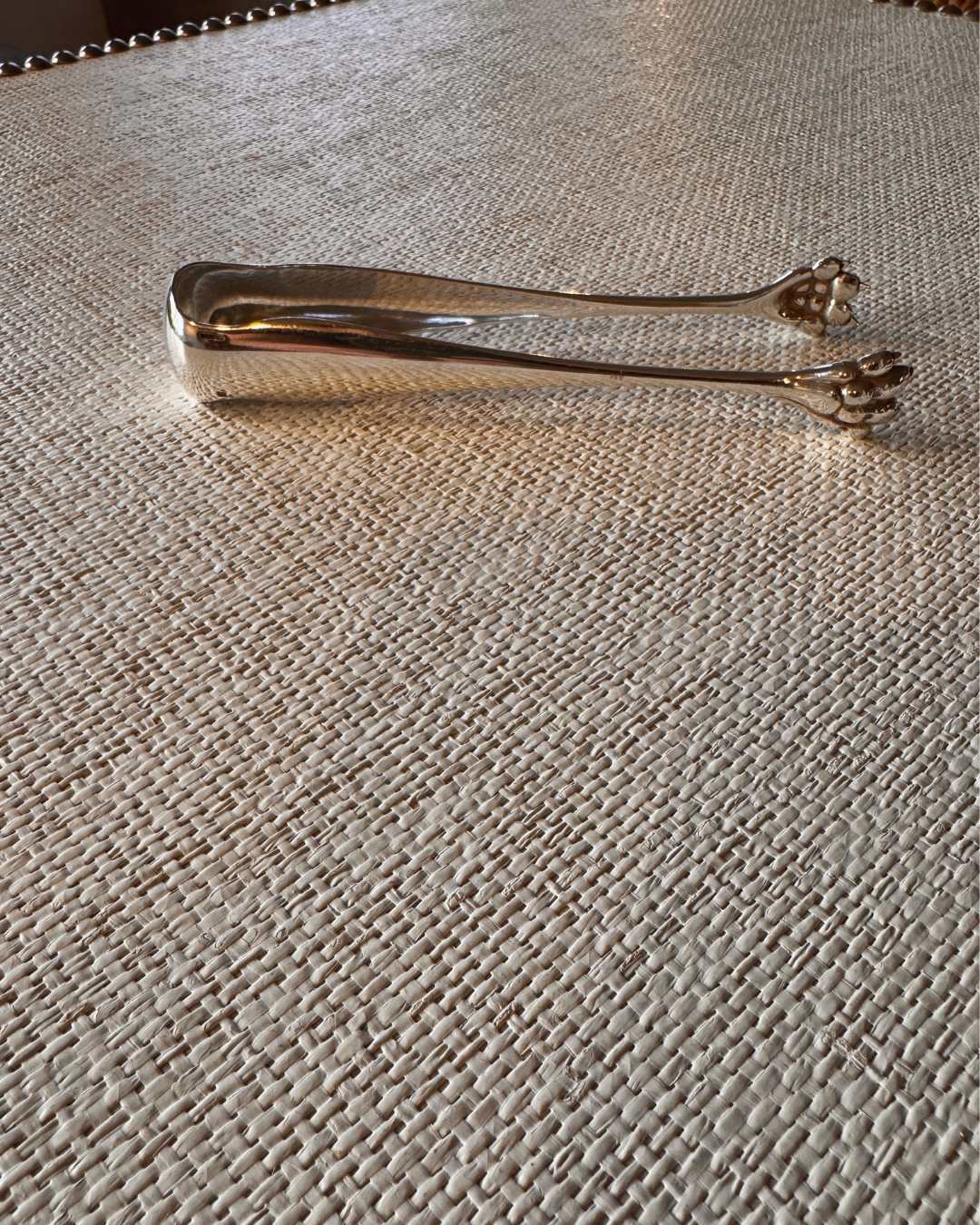 Silver Plated Clean Design Vintage Christofle Lion Paw Tong