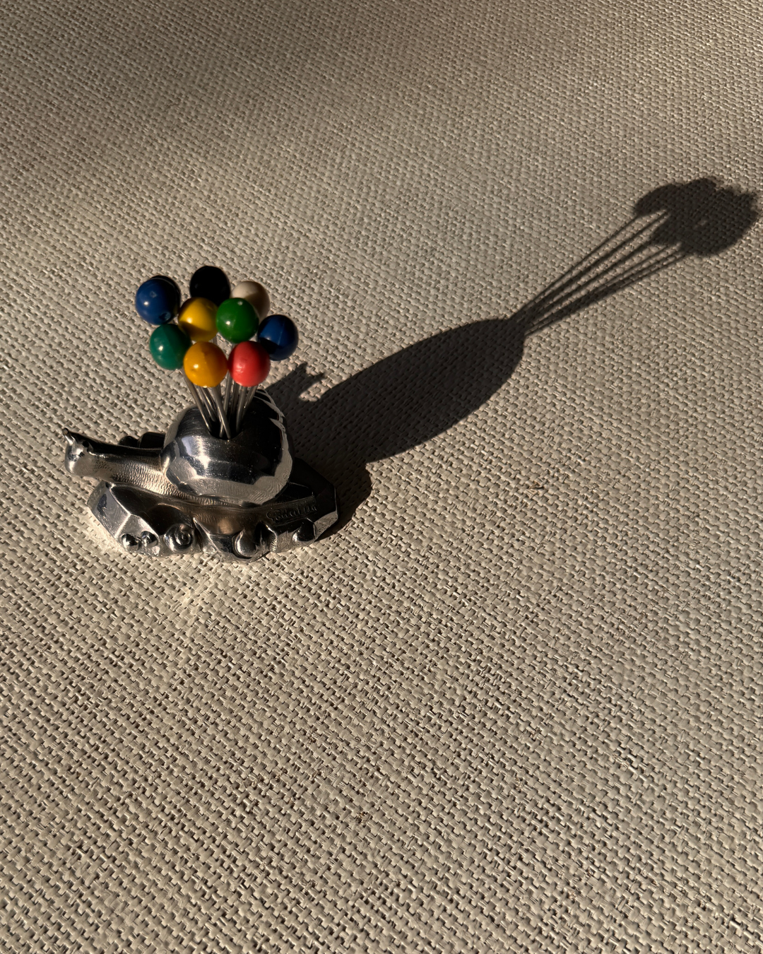 Antique Chromed Art Deco Snail Novelty Toothpick Holder