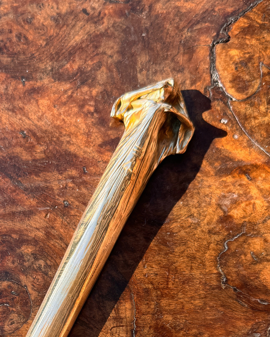Art Nouveau Gilt Bronze Vintage Figural Draped Female Letter Opener | Signed, Victorin Sabatier