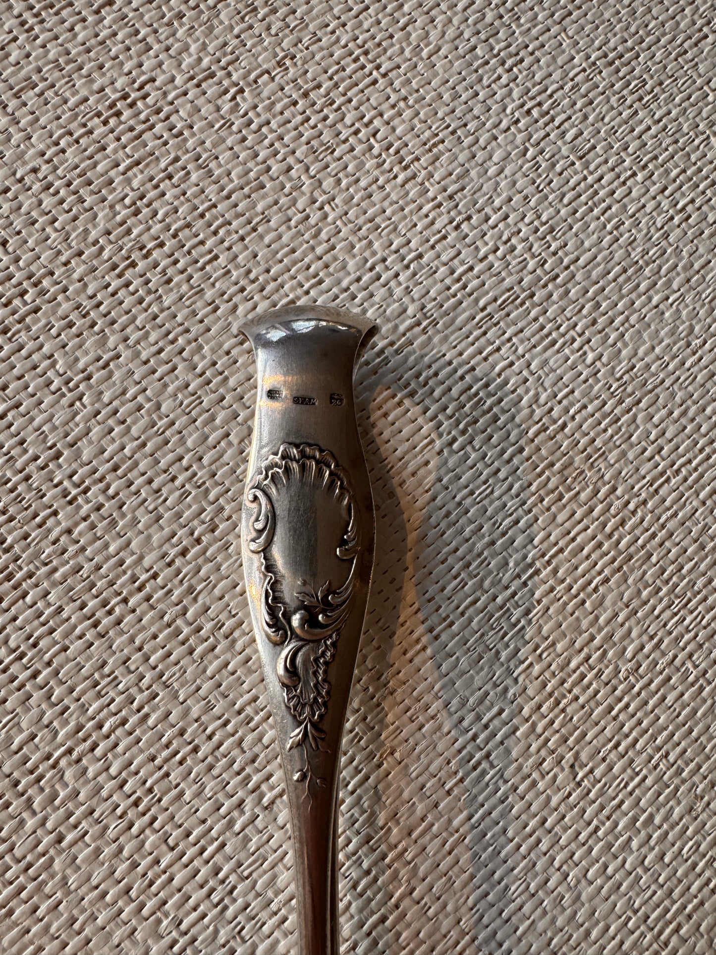 Silver Plated Vintage French Lion Paw Tong, Rococo Motif
