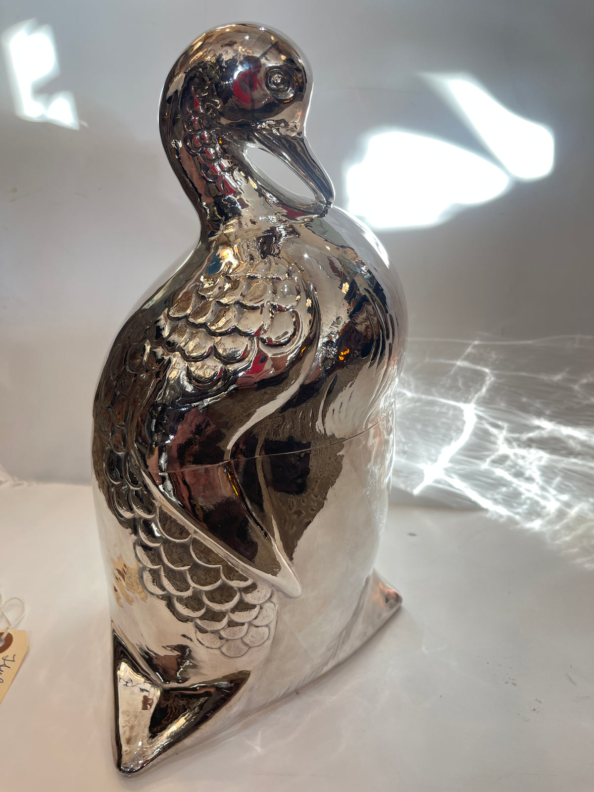 Italian Silver plated Duck Form Large Ice Bucket / Cooler