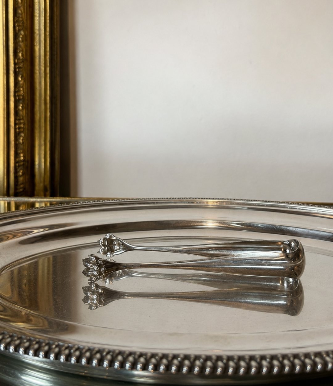 Silver Plated Clean Design Vintage Christofle Lion Paw Tong