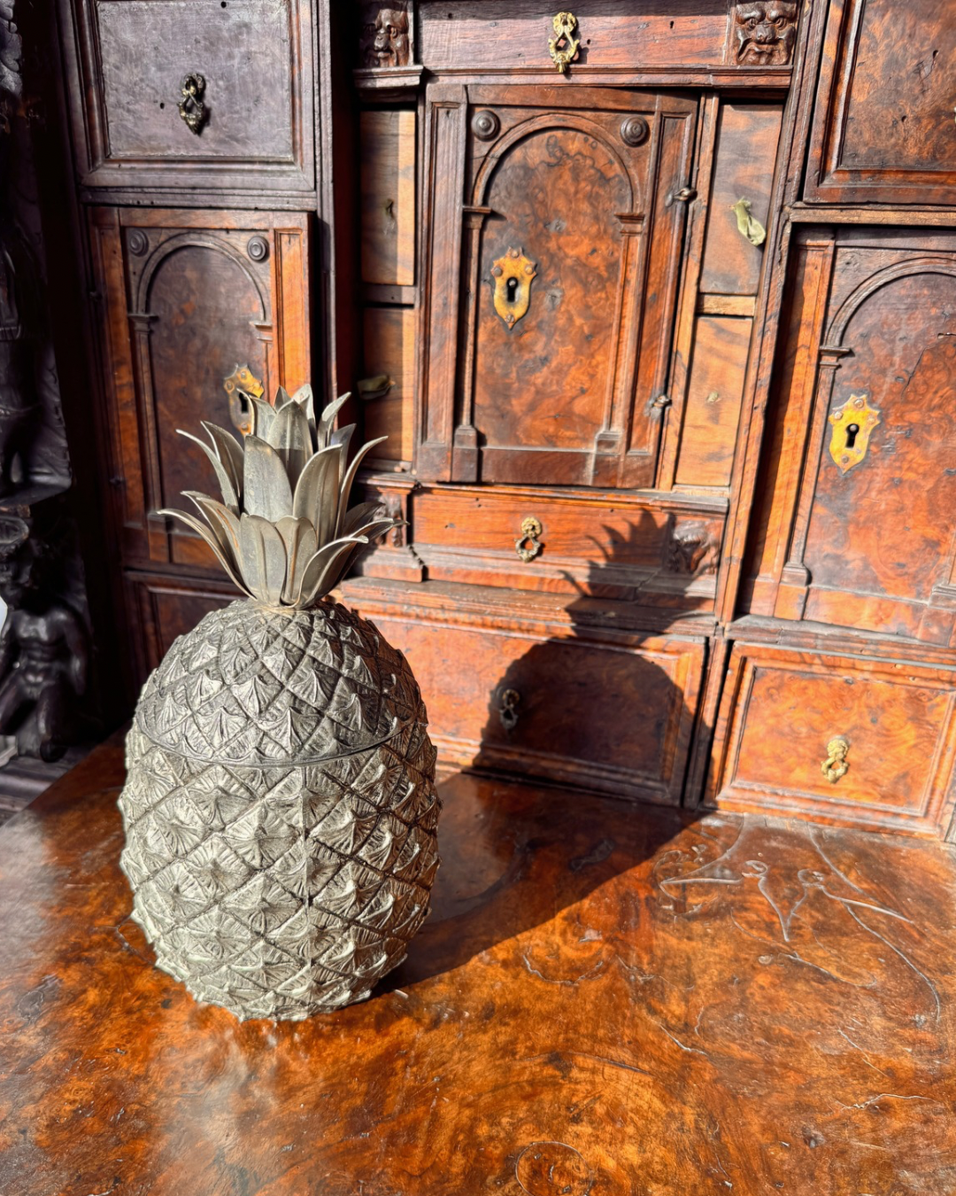 Signed Mauro Manetti Silver Tone Pineapple Ice Bucket