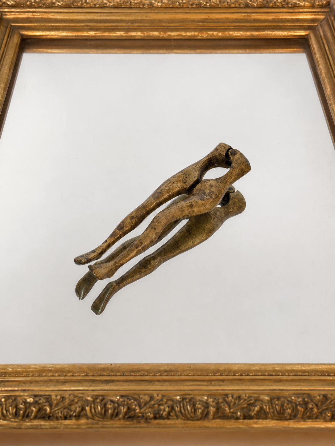 Vintage Ca. 1940's / 50's Lady Legs Brass Nutcracker
