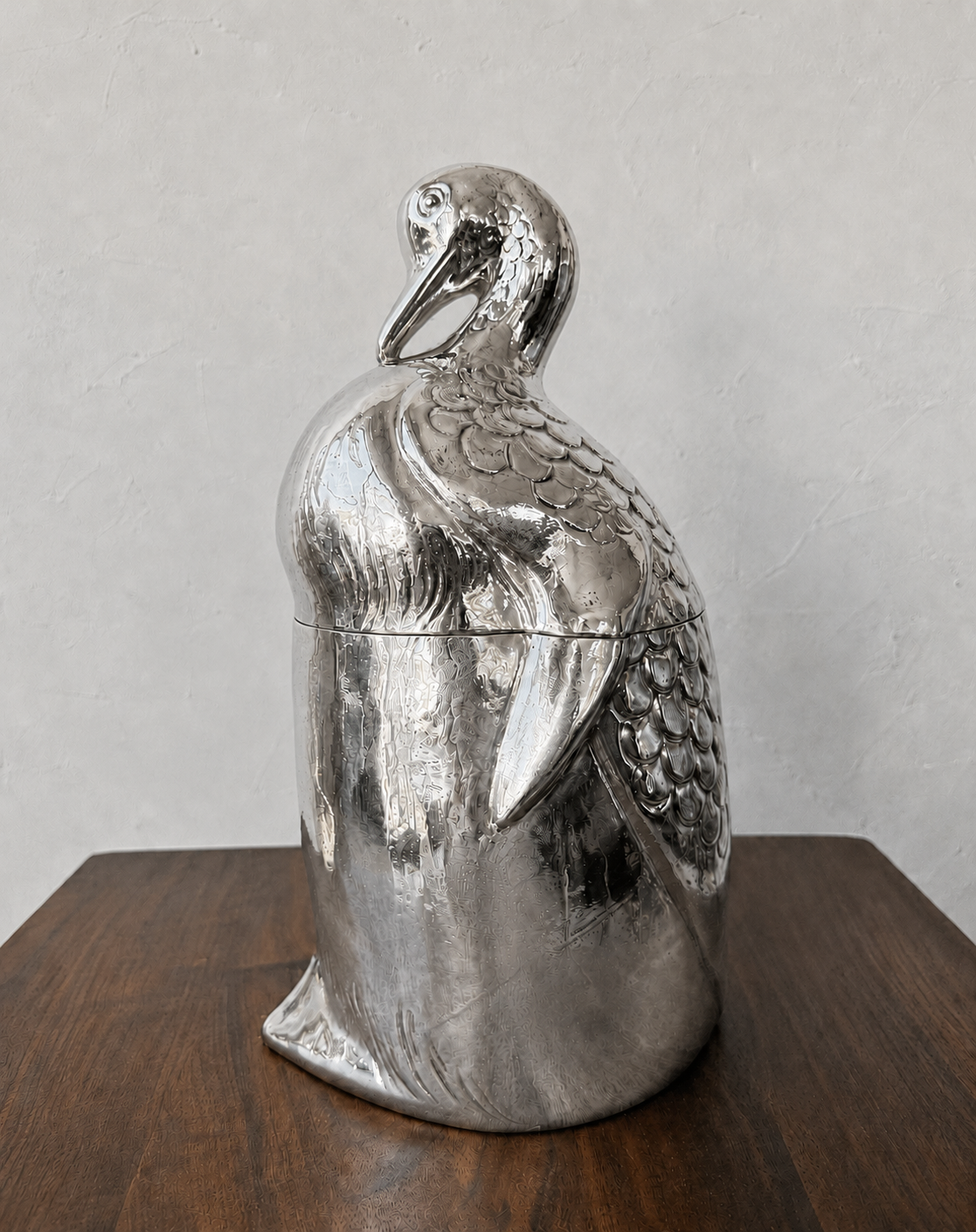 Italian Silver plated Duck Form Large Ice Bucket / Cooler