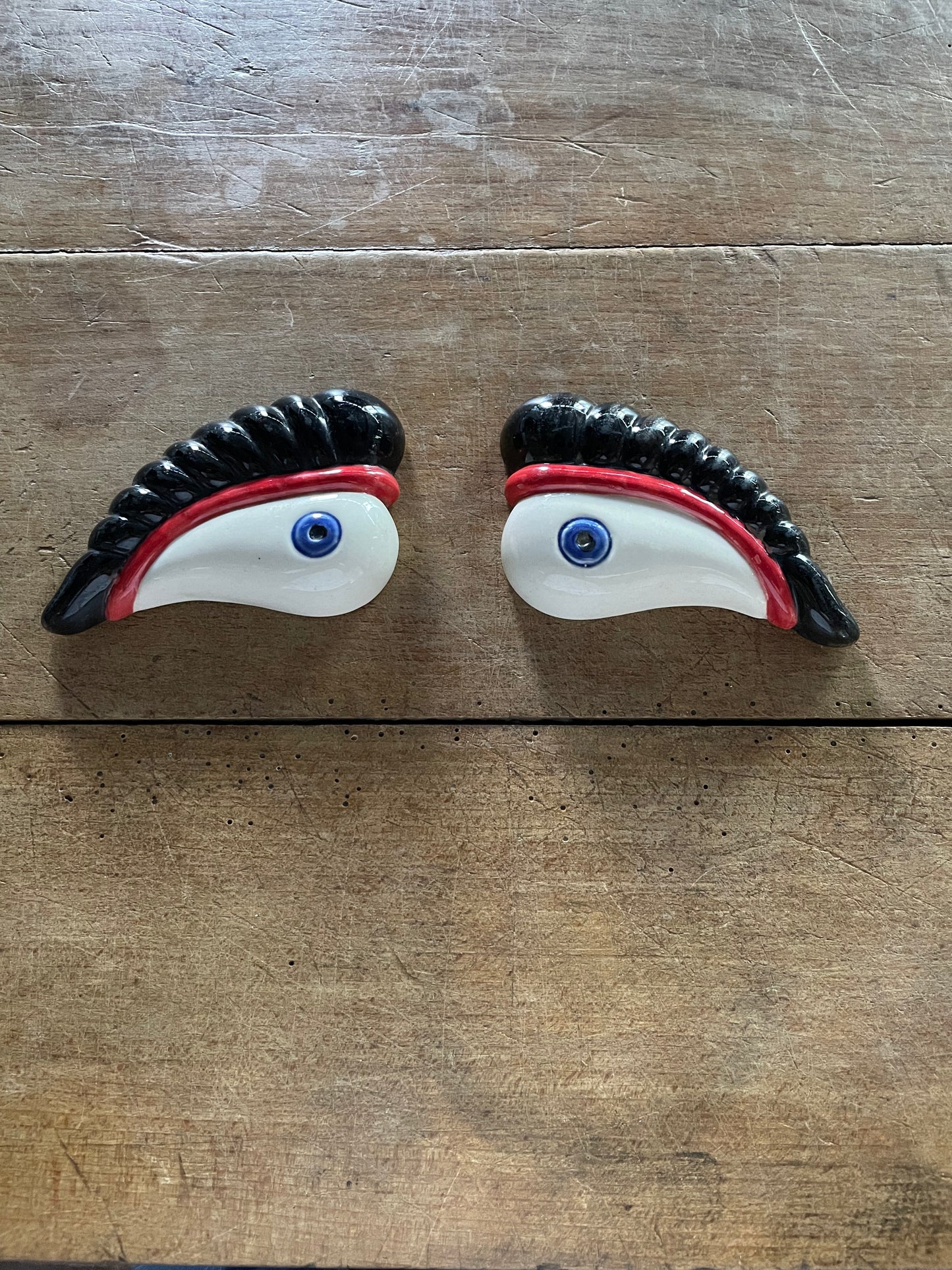 Vintage Ceramic Eye Object Wall Art (1 - sold separately)