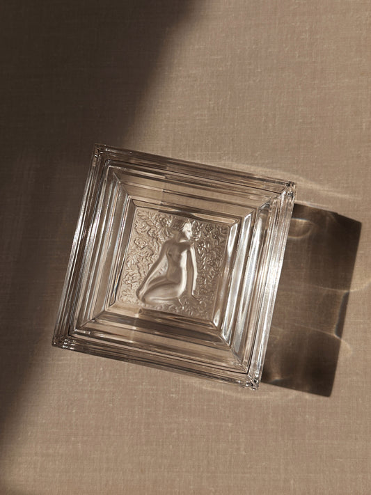 Vintage Lalique “Duncan” Art Deco Crystal Trinket box