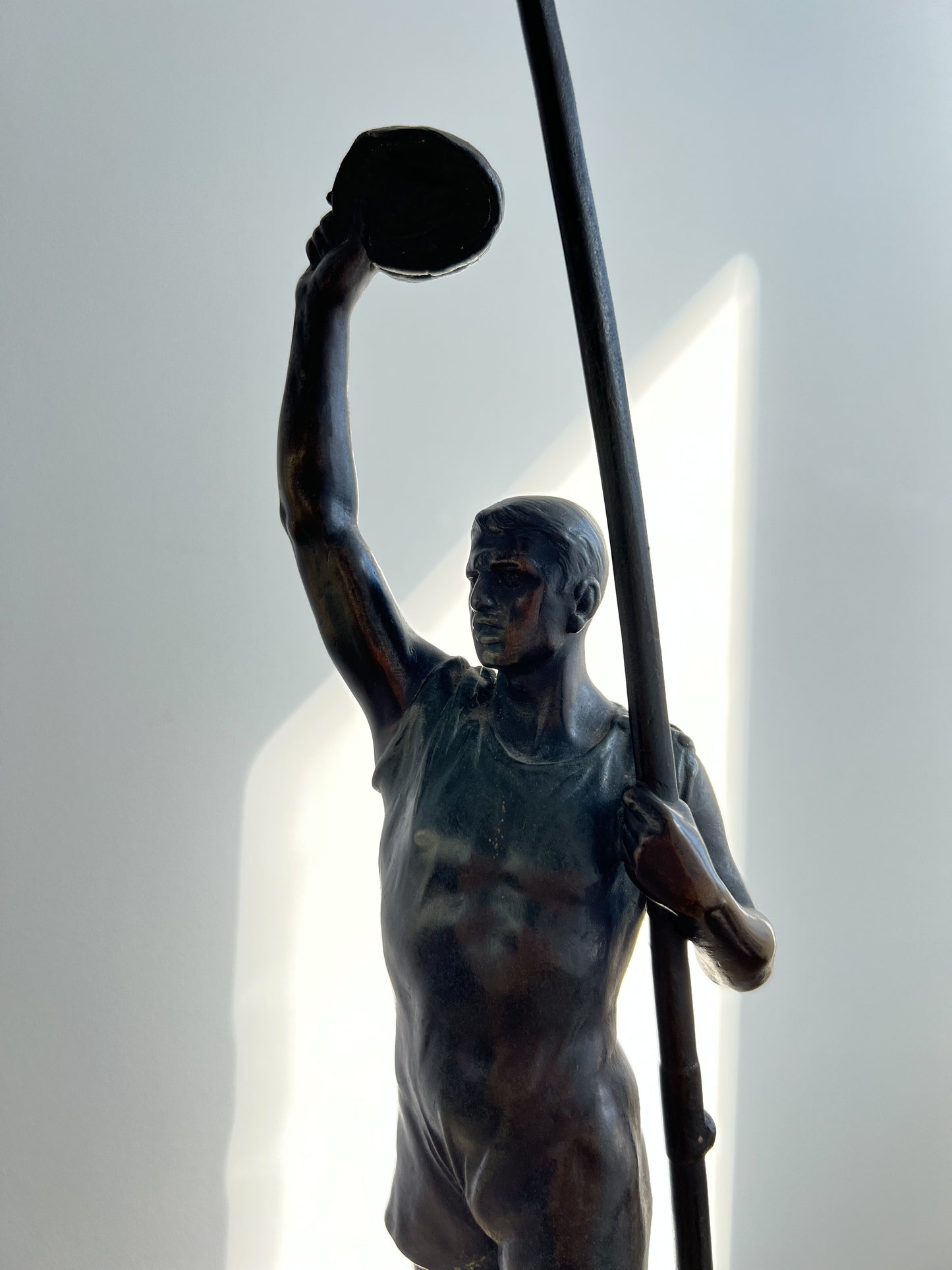 Chairish whlsl sold 1920s Patinated Bronze Rower Sculpture. Signed Müller-Crefeld