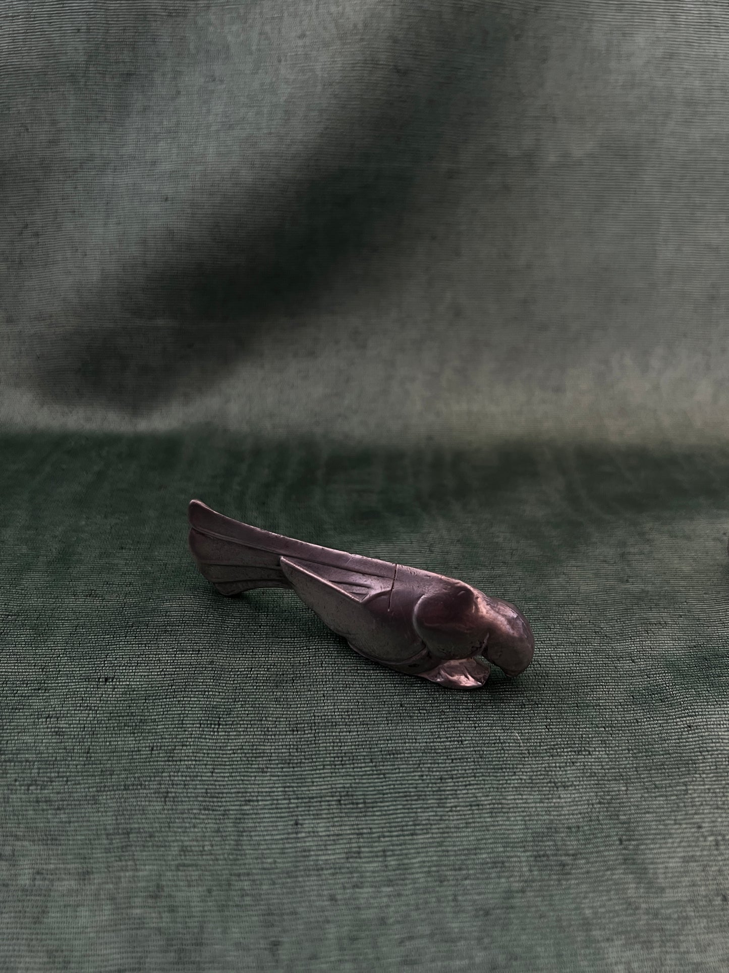 Silver-plated Pewter Parrot Bird Knife Rests - After Christofle