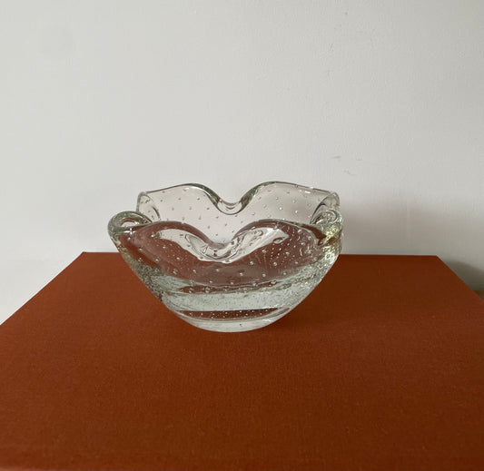 Individual Murano Bullicante Vintage Glass Bowls Ashtray Trinket Tray